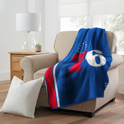Northwest NBA Philadelphia 76ers Sherpa Throw Blanket Cover