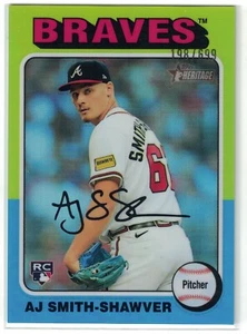 2024 Topps Heritage High Number AJ Smith-Shawver Chrome Variation RC /699 Braves - Picture 1 of 2