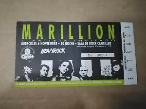 Marillion Mercoledì 6 Novembre - Ingresso Ticket - Foto 1 di 1