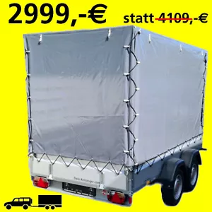 Pkw Anhänger 2000kg 301x153x180cm Plane Spriegel Kasten Tieflader STEMA STL - Bild 1 von 6