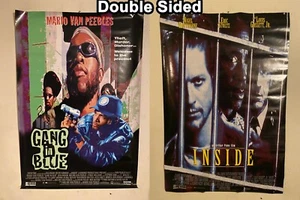 Poster: Gang in Blue + Inside: Mario Van Peebles/Dennis Rodman: original movie - Picture 1 of 3