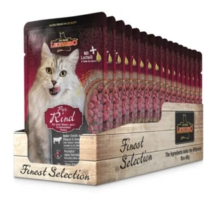 Leonardo Nassfutter für Katzen im Frischebeutel, Rind pur, 16x85g Premium - Bild 1 von 2