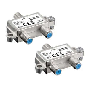 2x Vorrang Schalter Verteiler/Umschalter Master Slave 1 LNB auf 2 SAT Receiver  - Bild 1 von 6