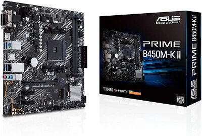 Asus Prime B450M-K II Scheda Madre PC mATX Socket AMD AM4 DDR4 HDMI M.2 PCIe 3.0 - Immagine 1 di 4