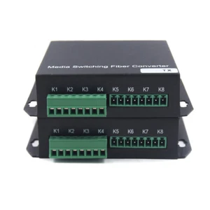 4CH Dry Contact Fiber optic Extender Transmitter and Receiver for Access Control - Picture 1 of 4