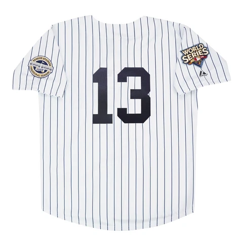 Alex Rodriguez 2009 New York Yankees World Series White Home Men's Jersey S-3XL Cover
