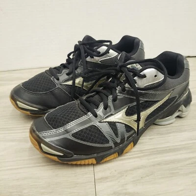 Mizuno Wave Bolt 6 Black Athletic Running Shoes Sneakers Size 9 Women Volleyball - Image 1 of 4