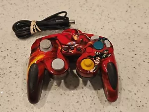 Naki Justice League Wired Controller for Nintendo Gamecube Dc Flash Vtg Vintage - Picture 1 of 7