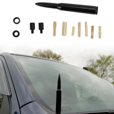 1X BLACK BULLET ANTENNA 50 CAL for CHEVROLET SILVERADO 1500/2500/3500/GMC SIERRA Foto 1 de 4