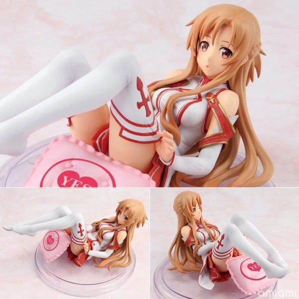 Sword Art Online Asuna Nueva Novia Almohada Postura Acostada Figura Adorno Estatua En Caja Foto 1 de 4