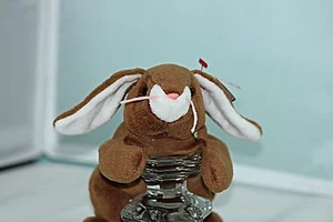 RARO Ears the Brown Bunny TY Beanie Baby estilo 4018, 11 errores 1995 - Imagen 1 de 10