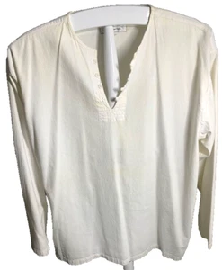 Kragenloses Shirt Co, 1- elfenbein + 1- weiß, 2 Pullover Shirts mit Knöpfen Herren XL - Bild 1 von 5