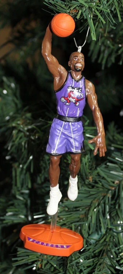 Vince Carter Toronto Raptors Christmas Tree Ornament 6" Basketball #15 NBA HOF - Image 1 of 1