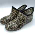 Corkys Stormy Cheetah print rain boots, size 11