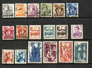 Briefmarken Saar - Scott #'s 175/200 - gebraucht & postfrisch aufklappbar - Bild 1 von 1