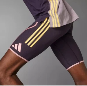 $140 Adidas Adizero Men L Pro Elite Team Promo Shorts TGT Half Tight 2024 Racing - Picture 1 of 14