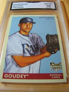 DAVID PRICE RAYS RED SOX 2009 PONTE SUPERIORE GOUDY ROOKIE RC # 183 GRADO 10 L@@K - Foto 1 di 1