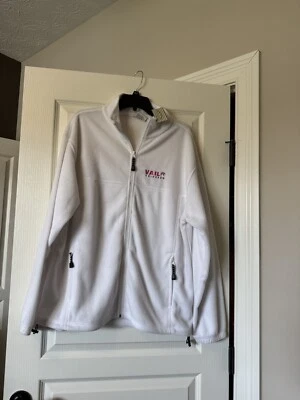 Chaqueta polar con cremallera completa Vail Colorado nueva con etiquetas para mujer talla XL pequeña blanca bolsillos Foto 1 de 4