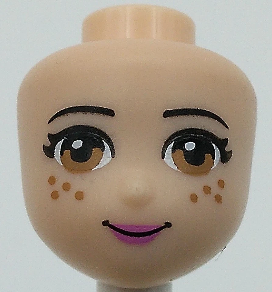 Мини-кукла LEGO Friends голова карие глаза веснушки Mia девочка 11814 лицо - Изображение 1 из 1