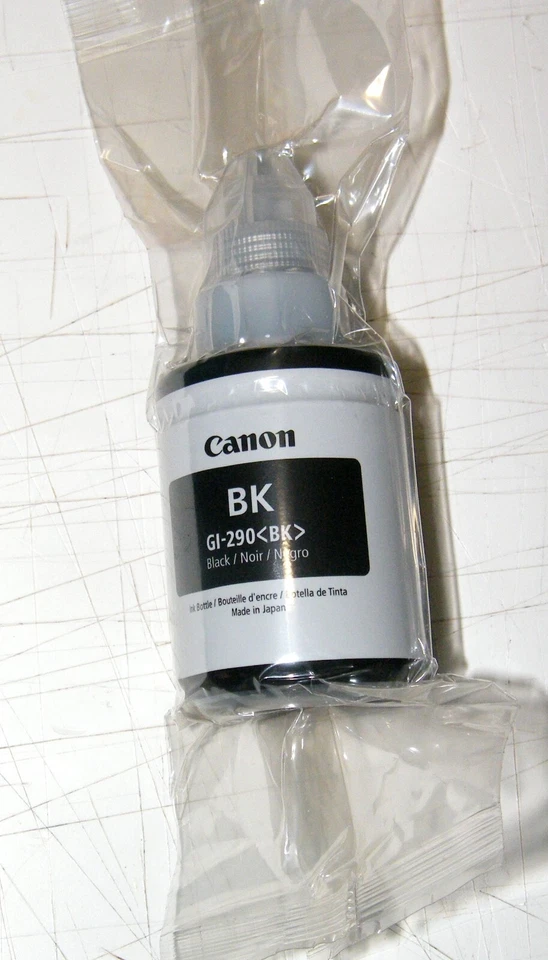 Tanque de tinta negra genuina Canon GI-290, compatible con Megatank G4200, G3200, G220 Foto 1 de 2