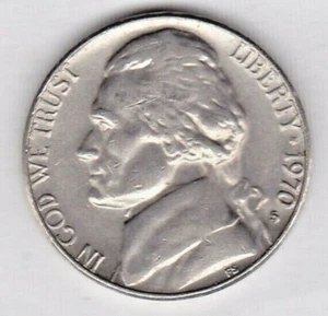 1970 S Jefferson nickel  BU condition ~ PLEASE SEE THE SCAN    stk 70-s-15 - Picture 1 of 4