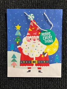 HALLMARK "STANDING SANTA CLAUS" BLUE CHRISTMAS HOLIDAY GIFT BAG 13" H X 10.5" W - Picture 1 of 1
