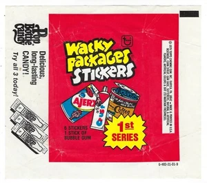 1979 Wacky Packages 1st Series 1 WAX PACK WRAPPER 0-483-21-01-9 w/Pop Bottle ad - Picture 1 of 1