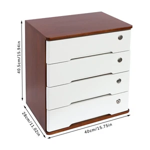 Armadio da scrivania in legno 15,75*11,02*15,94 in scrivania contenitore chiudibile a chiave - Foto 1 di 23