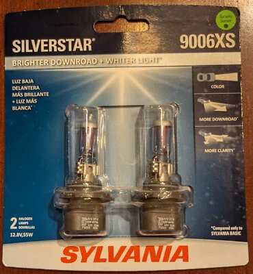 Paquete de 2 Sylvania Silverstar 9006XS Foto 1 de 2