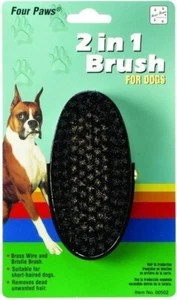 Four Paws Magic Coat 2in1 Bristle Wire Brush Grooming Dog Cat Hair Bather - Picture 1 of 1