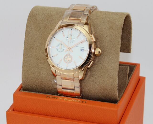 Tory+Burch+Robinson+Watch+TBW1503+Brown+Leather%2Fgold+Tone+27+X+29+Mm for  sale online