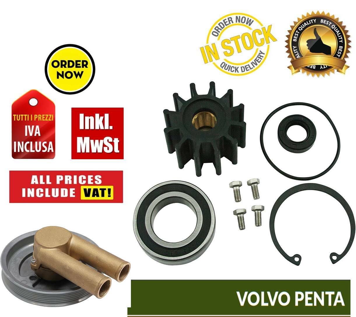 Courroie Serpentine Volvo Penta 3889124 - Pour Moteurs 4.3L, 5.0L, 5.7L GXi-F/OSi-F - Garantie 1 An