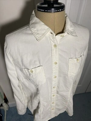 Faded Glory Tusk Organic Cotton/Cotton Women’s Button-Up Shirt: Size M (8-10) Foto 1 de 4