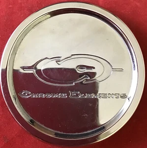 ONE USED CHROME ELEMENTS C-281-1 SL808-04 Wheels BLACK MACHINED Center Cap 9485 - Picture 1 of 5