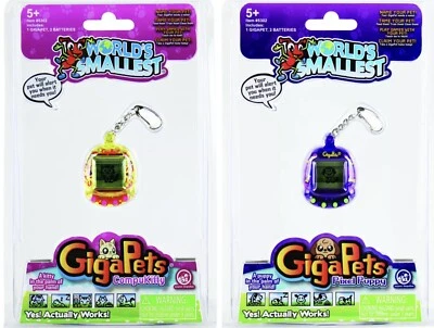 2x Giga Pets COMPUKITTY & PIXEL PUPPY Worlds Juguete Virtual Más Pequeño Tamagotchi Nuevo Foto 1 de 4