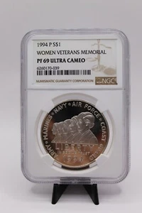 1994-P Women Veterans Memorial Dollar NGC PF69 (063PID) - Picture 1 of 4