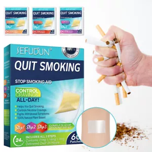 3 Stages Nicotine Transdermal Patches Help Quit Smoking Stop Smoking Aid Patch - Picture 1 of 21