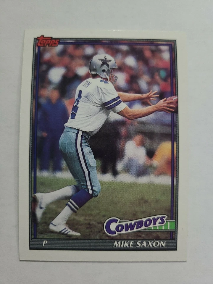 MIKE SAXON 1991 TOPPS FOOTBALL CARD # 354 D8487 - Image 1 of 1