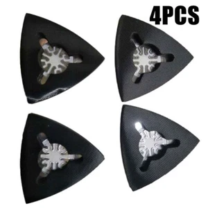 4x Multitool Dreieck Schleifpad Metall + Schaum silber + schwarz n��tzlich prakt - Bild 1 von 4