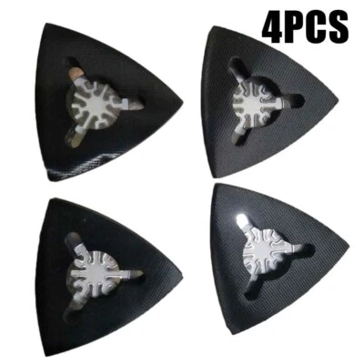 4x Multitool Dreieck Schleifpad Metall + Schaum silber + schwarz n??tzlich prakt - Bild 1 von 4