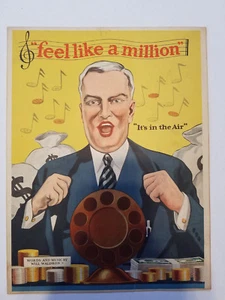 1928 Sheet Music ~ Feel Like A Million ~ Nature's Remedy Advertisement on Back - Picture 1 of 4