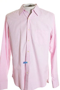 J Crew Herren Gr. M Medium rosa Gingham Baumwolle LS Knopfleiste Hemd - Bild 1 von 10