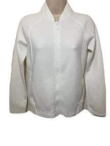 Lululemon White EMBRACE THE SPACE JACKET Relaxed Fit Full Zip Sz 2 - Picture 1 of 11