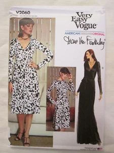 Vogue 2060 Very Easy Designer DVF Wrap Dress Pattern 18-26 Diane Von Furstenberg - Picture 1 of 2