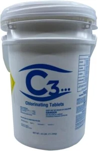 C3-25lb Tablet 3 inch for Swimming Pool and Spa Individually Wrapped - Picture 1 of 1