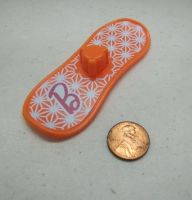 New! Fisher Price Little People Orange Snowboard For Snowboarder Winter Barbie - Image 1 of 3