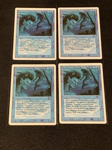 Magic the Gathering Revised Merfolk of the Pearl Trident x4 - Picture 1 of 10