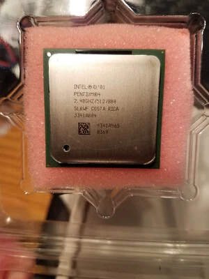 Intel Pentium 4 2.4 512 KB L2 Cache FSB 800 MHz 2.4 GHz Socket 478 CPU  SL6WF - Image 1 of 4