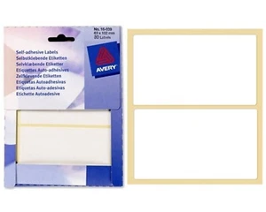 Avery 80x Universel Klebe-Etiketten 63x102mm Étiquette Ménage Laboratoire Bureau - Photo 1/3