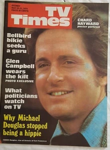 TV WEEK 1974 MAY 20,Michael Douglas Cover, The Box, Bellbird, Rebecca Gilling,NM - Picture 1 of 12